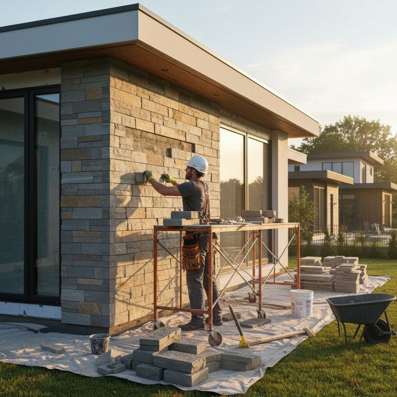 Our team working on Siding Service projects in Brighton, MI