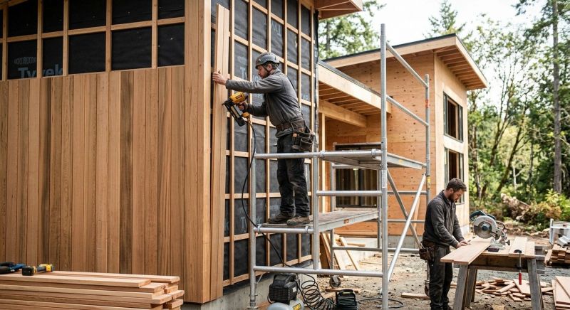 Cedar Cladding Installation in Brighton, MI