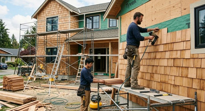Cedar Cladding Installation in Brighton, MI