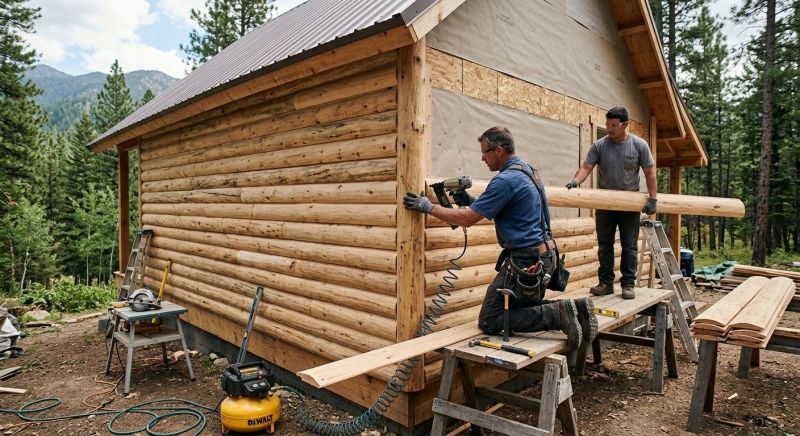 Log Siding Installation in Gregory, MI