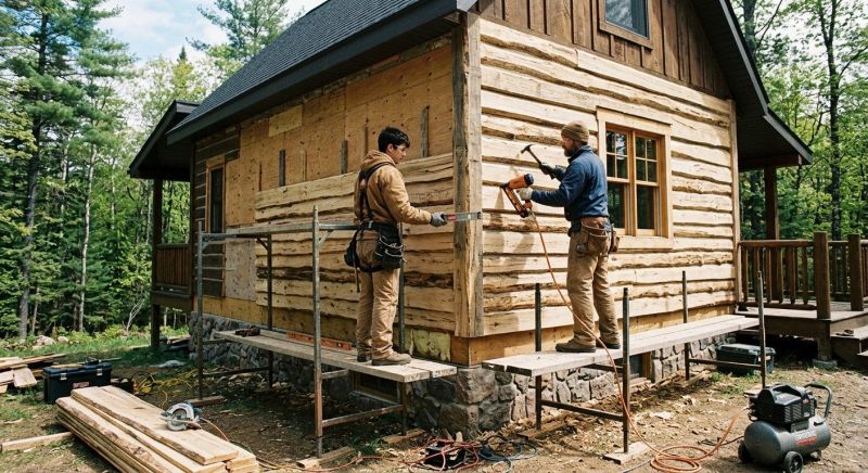 Log Siding Installation in Howell, MI