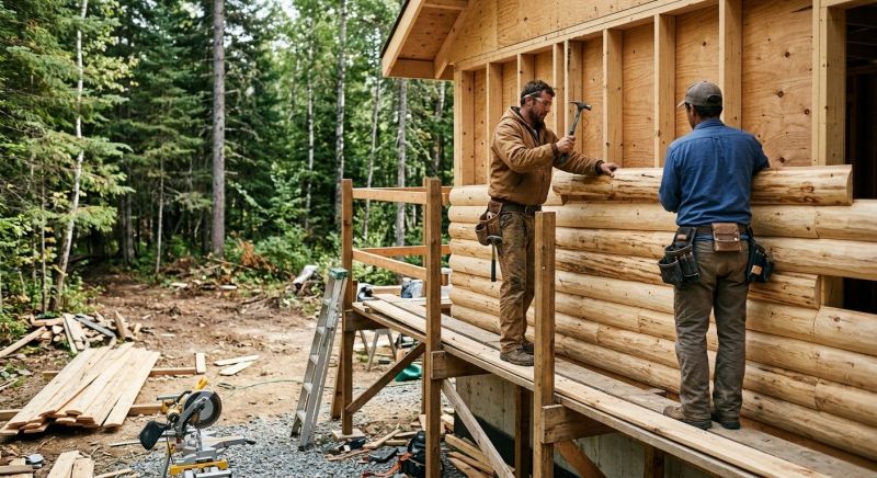 Log Siding Installation in Linden, MI