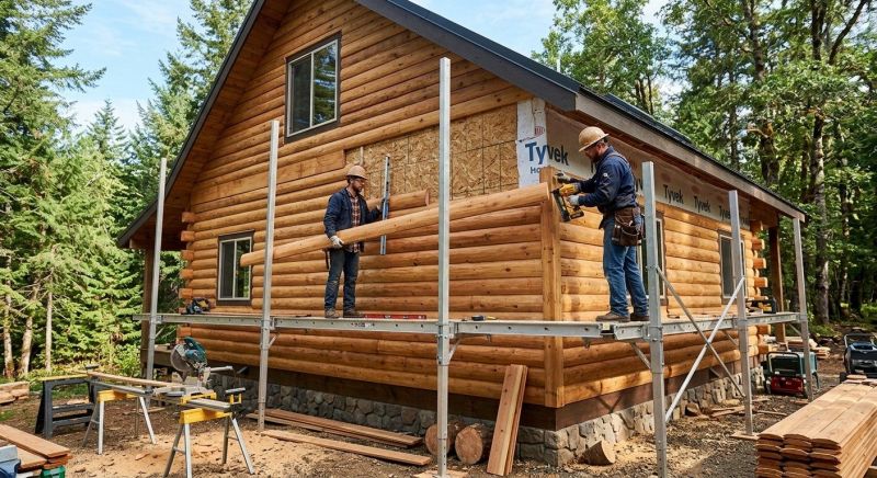 Log Siding Installation in Northville, MI