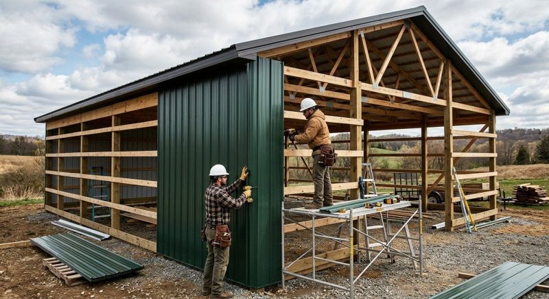Pole Barn Siding Installation in Brighton, MI