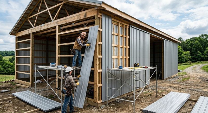 Pole Barn Siding Installation in Brighton, MI