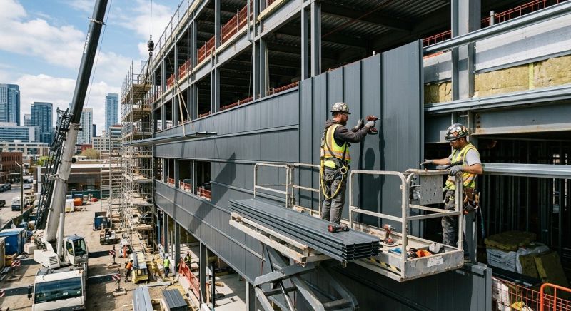 Steel Cladding Installation in Brighton, MI
