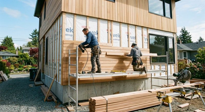 Wood Cladding Installation in Clarkston, MI