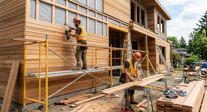 Wood Cladding Installation in Highland, MI
